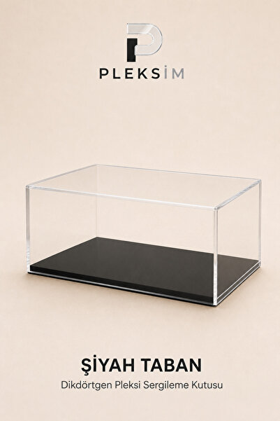 Pleksim 15x10x10 cm Dikdörtgen Siyah Taban