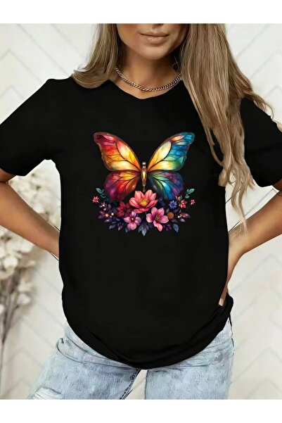 BASEPULSE Trendy Fashionable Women's T-shirts with Niche Creative Pattern Des...