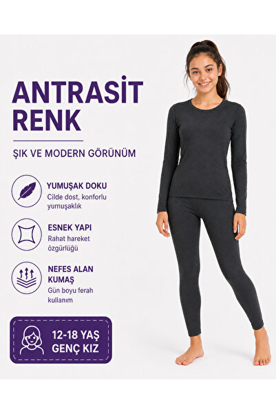 don-x |   Young Girls' School Thermal Suit Winter Cotton (Anthracite)