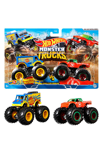 HOT WHEELS Set de mașini de jucărie Monster Trucks, 2 piese - diverse modele