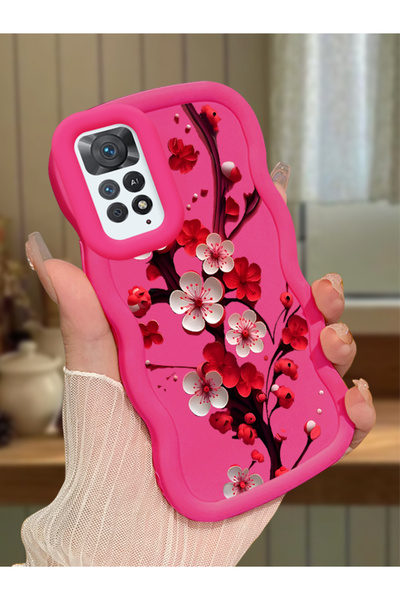 Hontinga Redmi Note 11 Pro 5G Uyumlu Kılıf kamera koruyucu Kırmızı Silikon Co...