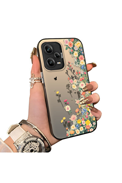 Hontinga Redmi Note 12 Pro 5G Uyumlu Silikon Kenar Sert Arka Kılıf Couple Tel...