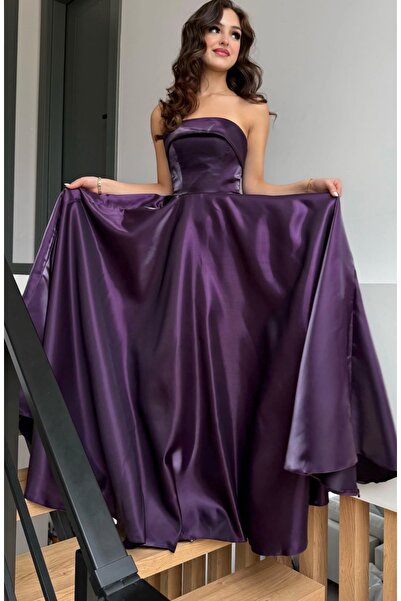 ayşenur Dinçer butik Cindirella Abiye Mor