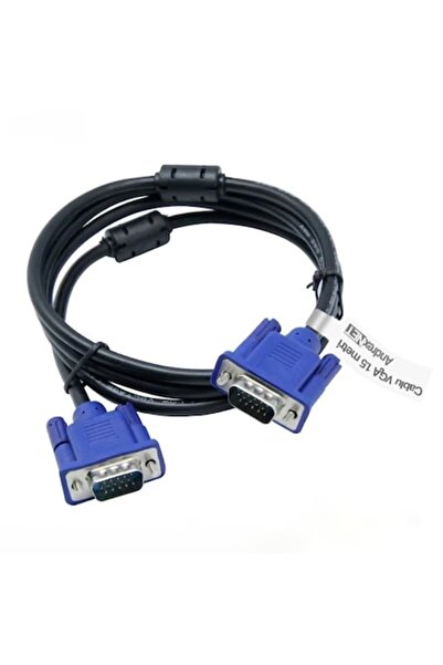 AndrexNET Cablu video VGA D-SUB la VGA D-SUB, 1,5 metri, cu spirale anti-inte...