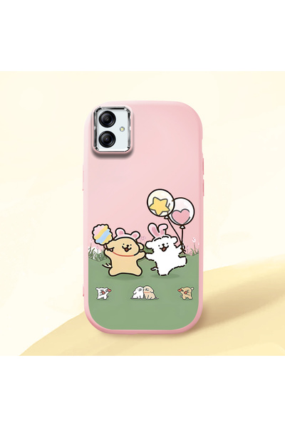 Hontinga Samsung Galaxy A03 Compatible Case Camera Protector Pink Silicone Co...
