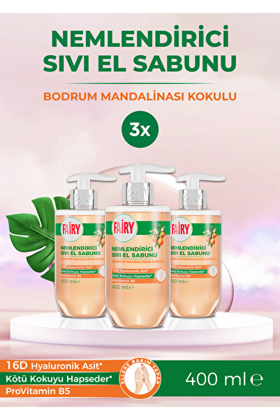 Fairy Sıvı El Sabunu Bodrum Mandalinası Kokulu 3 x 400 ml
