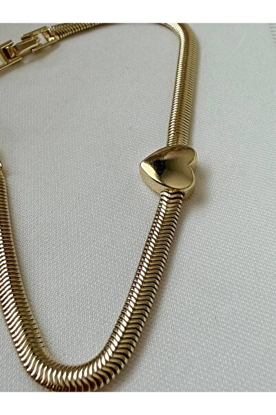 ZÜLİSCH ÇELİK BİLEKLİK İTALYAN ZİNCİR KALPLİ MODEL GOLD AYARLANABİLİR