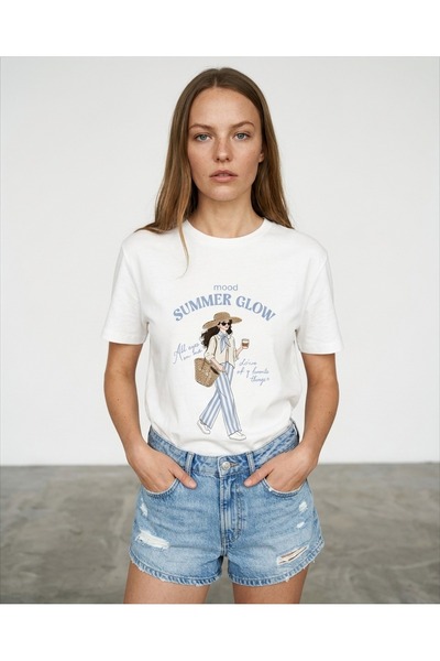 Quzu Summer Mood Oversize T-Shirt