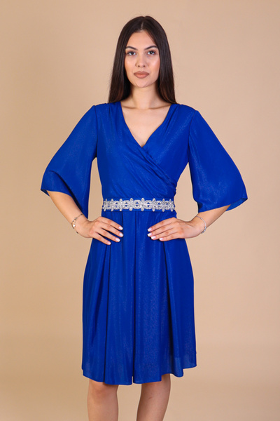Ella Collection Ανιέλα Φόρεμα από Βουάλ με Νήμα Λούρεξ