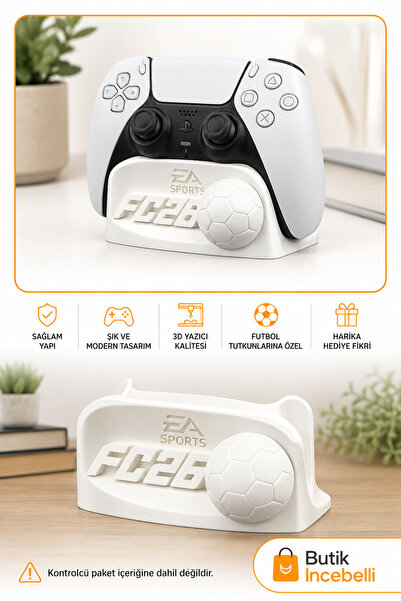 Butikİncebelli FC 26 Temalı Oyun Kolu Standı - Playstation 5 PS5 Controller T...