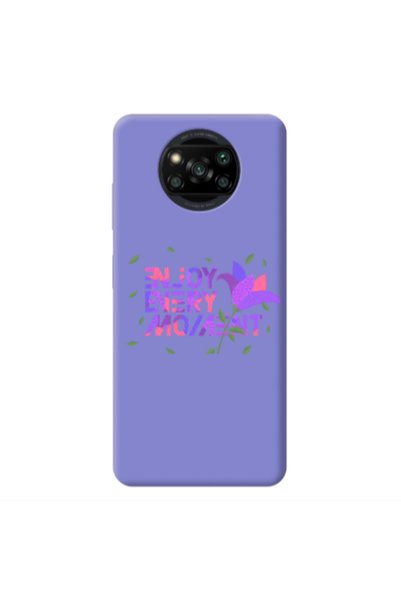 Other Xiaomi Poco X3 /X3 Pro Enjoy Every Moment Purple Colored Silicone TPU Θήκη