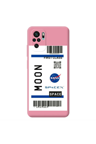Other Xiaomi Redmi Note 10S Moon spacex Pink Colored Silicone TPU Θήκη
