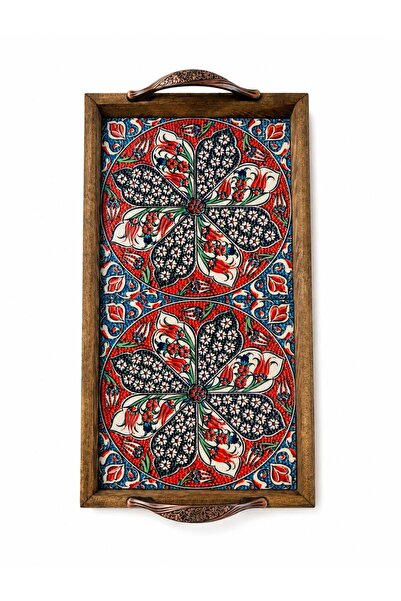 GÜL HEDİYELİK EŞYA Çini Büyük Boy Tepsi 20x40