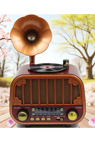 DCX-13 Brown Vintage Radio & Elegant Vintage Wood Look Radio Bluetooth Speaker