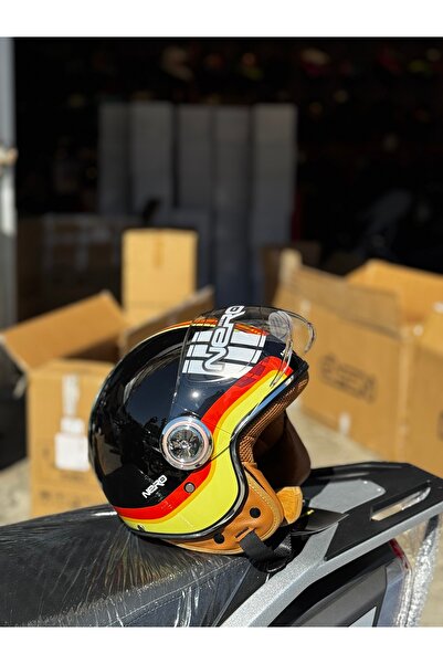 Motohat Motosiklet NERO RETRO MOTOSİKLET KASK - ECE SERTİFİKALI
