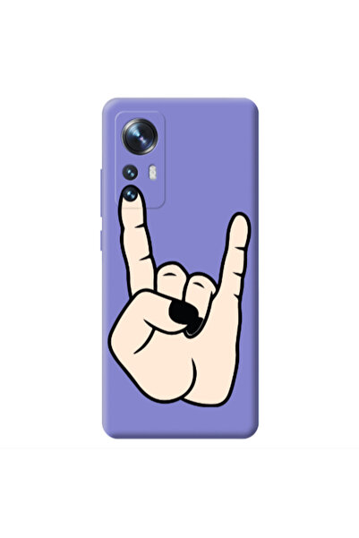 Other Xiaomi Mi 12 Rock Purple Colored Silicone TPU Θήκη