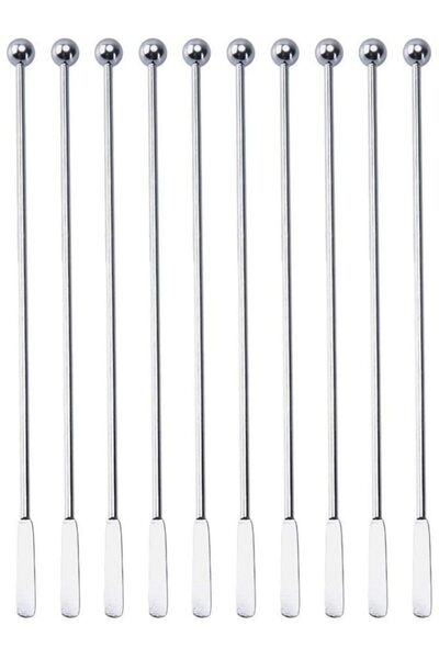 The Bros 20 pcs Stainless Steel Coffee Beverage Stirrers Stir Cocktail Drink ...