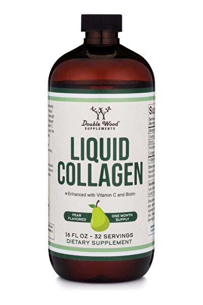 Double Wood Supplements كولاجين سائل 16 أونصة 32 حصة