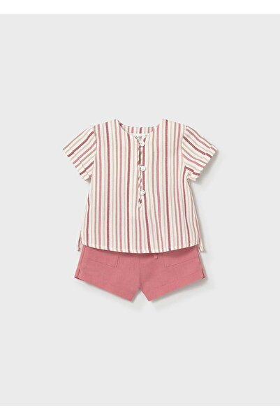 MAYORAL Newborn Baby Boy Shorts Set Red