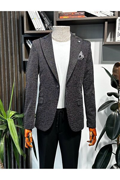leonmen Slim Fit Men's Swallow Collar Classic Men's Blazer Jacket