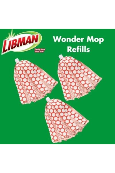 Yıldızan Byerdem Wonder Mop Replacement Head, Microfiber, Set of 3 1289954