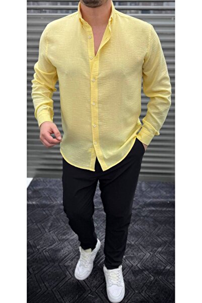 Thebomb Men's Linen Look Cotton Shirt - The2780423
