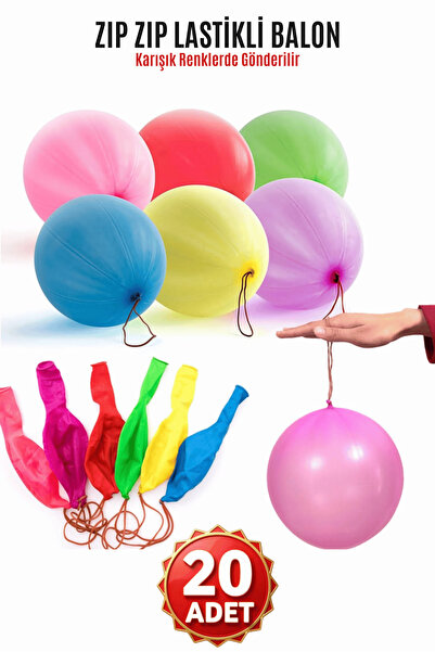 Bunloon Mixed Color 20 Pieces of Bouncy Elastic String Punch Punch Entertainm...