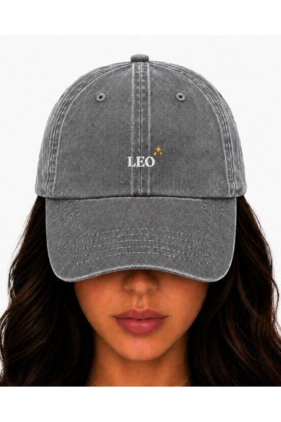 WeavedCo Leo Sign Embroidered Hat, Vintage Washed Baseball Cap (Leo Sign Embr...
