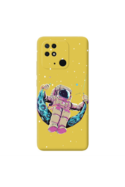 Other Xiaomi Redmi 10C Astronaut swinging on the moon Yellow Colored Silicone...