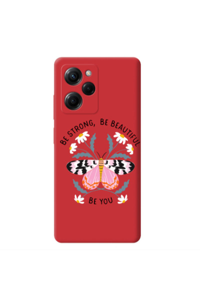 Other Xiaomi Poco X5 Pro Be Strong Red Colored Silicone TPU Θήκη