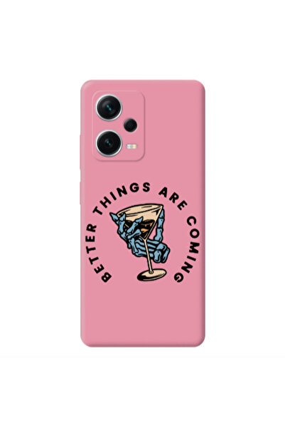 Other Xiaomi Poco X5 Better Things Are Coming Pink Colored Silicone TPU Θήκη