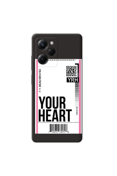 Other Xiaomi Poco X5 Pro Your Heart YRH Black Colored Silicone TPU Θήκη