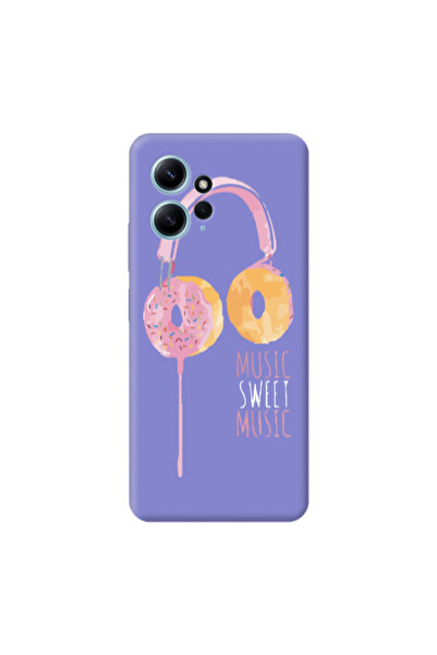 Other Xiaomi Redmi Note 12 4G Donut earphone Purple Colored Silicone TPU Θήκη