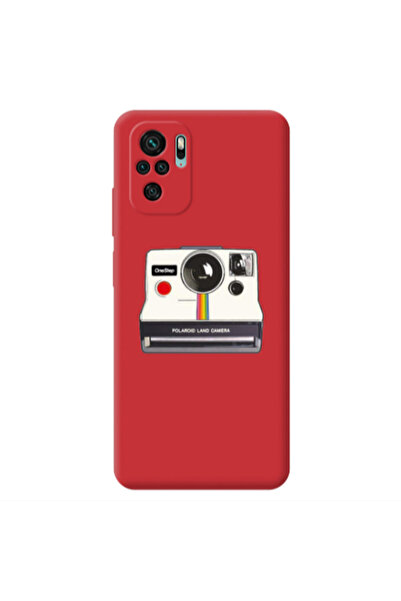 Other Xiaomi Redmi Note 10S Polaroid land camera Red Colored Silicone TPU Θήκη