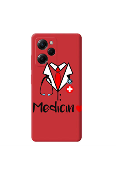 Other Xiaomi Poco X5 Pro Medicin Red Colored Silicone TPU Θήκη