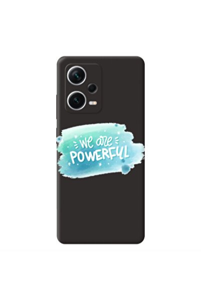 Other Xiaomi Poco X5 We are Powerful Black Colored Silicone TPU Θήκη