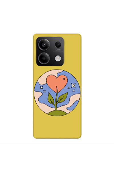 Other Xiaomi Redmi Note 13 5G Hearted Flower Yellow Colored Silicone TPU Θήκη