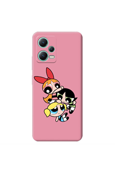 Other Xiaomi Redmi Note 12 Pro 5G Powerpuff Pink Colored Silicone TPU Θήκη