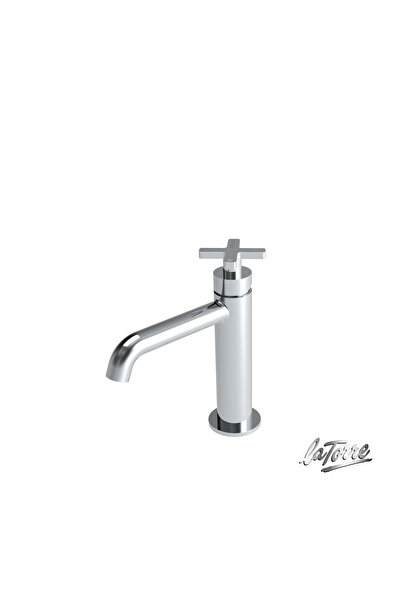 LA TORRE Μπαταρία Νιπτήρα με Βαλβίδα Clic-Clac Elle Cross Χρωμέ 38004-100
