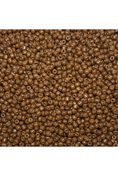 Bi hızlı 8/0 Cam Kum Boncuk, Takı Yapım Boncuğu, 3 mm, 40 gram Kahverengi