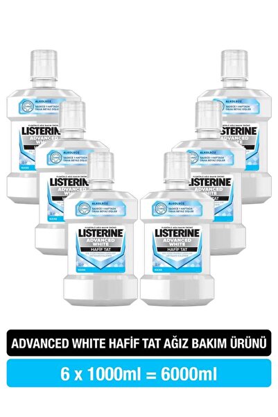 Listerine Advanced White Ağız Bakım Suyu 1000 ml x6