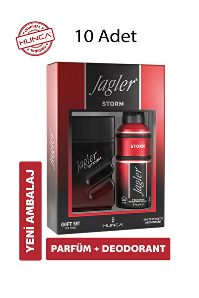 Jagler Storm Erkek Parfüm Seti ( Edt Parfüm 90 ml & Deodorant 150 ml ) 10 Adet