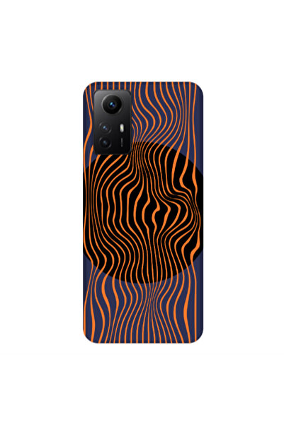 Other Xiaomi Redmi Note 12s Trapezoidal lines Dark blue Colored Silicone TPU ...