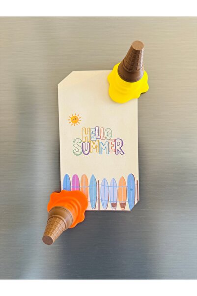 Gamy Crafts Magnet - Buzdolabı Magneti - Buzdolabı Süsü - 2'li Dondurma Magne...
