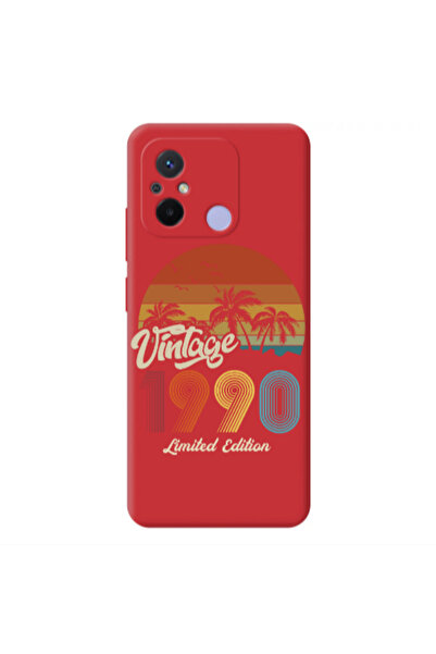 Other Xiaomi Redmi 12C Vintage Red Colored Silicone TPU Θήκη