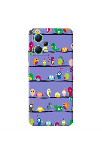 Other Xiaomi Redmi Note 12 Pro 5G birds Purple Colored Silicone TPU Θήκη