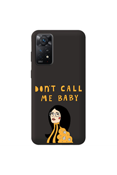 Other Xiaomi Redmi Note 11 4G Call me baby Black Colored Silicone TPU Θήκη