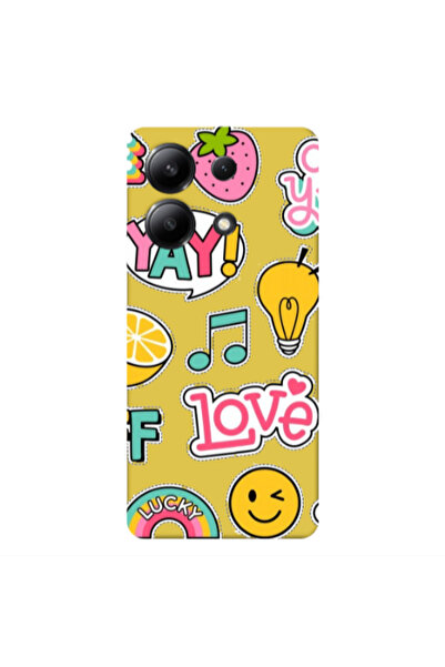 Other Xiaomi Redmi Note 13 4G Cute desing Yellow Colored Silicone TPU Θήκη