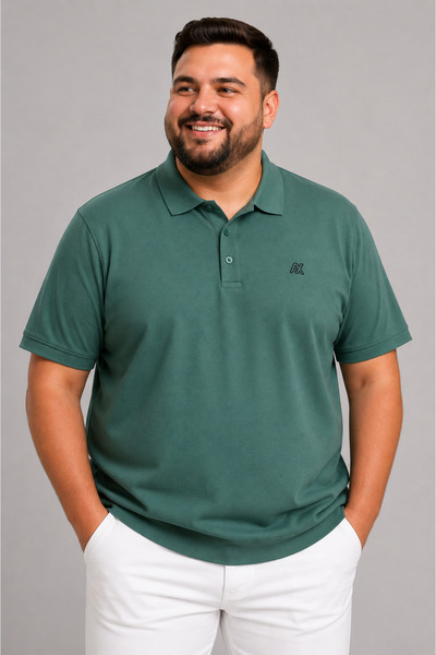 ANNEX Tricou polo pentru bărbați, din bumbac, mărime mare, croială confortabi...