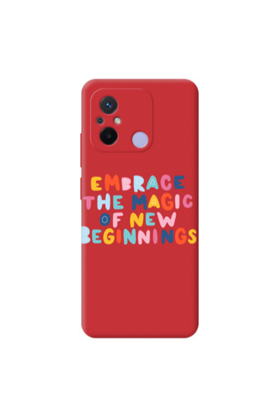 Other Xiaomi Redmi 12C Embrace Red Colored Silicone TPU Θήκη